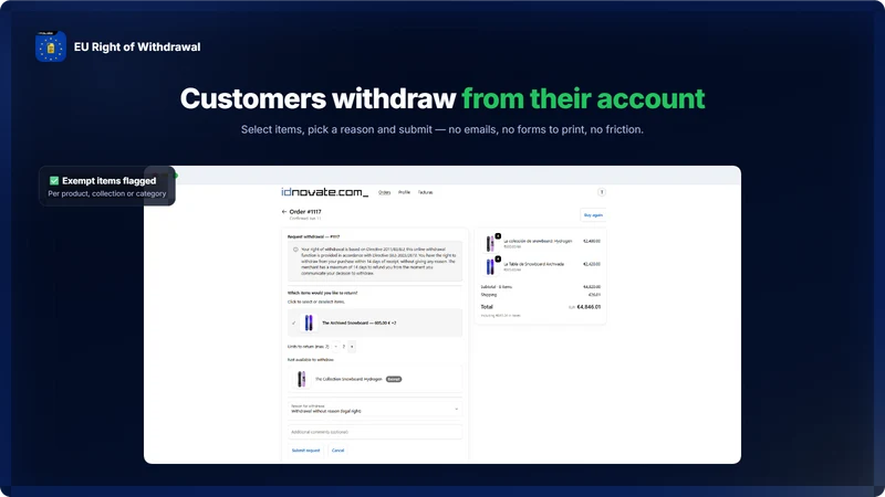 EU Withdrawal Button & Manager