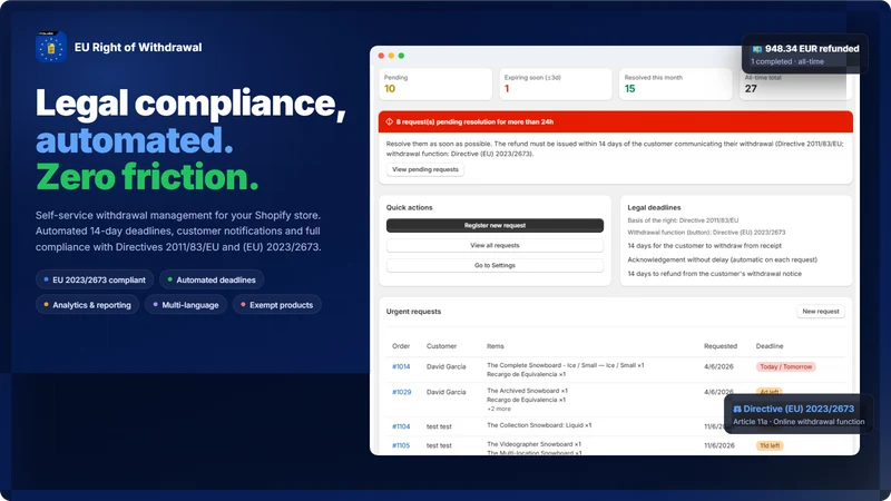 EU Withdrawal Button & Manager