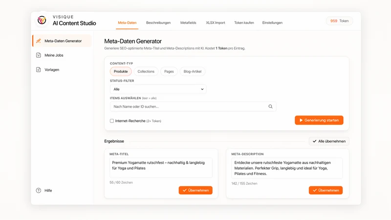 VISIQUE AI Content Studio