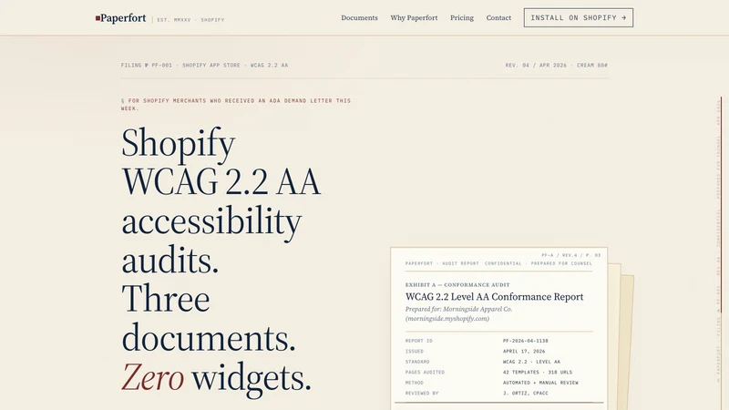 Paperfort Accessibility Docs