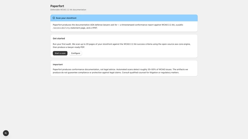 Paperfort Accessibility Docs