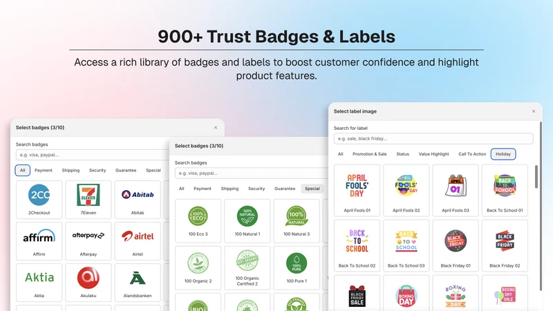 MP Trust Badges & Labels