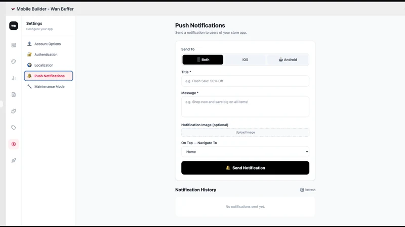 Mobile Builder ‑ WanBuffer