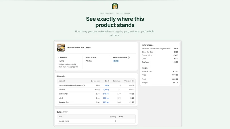 Material Tracking
