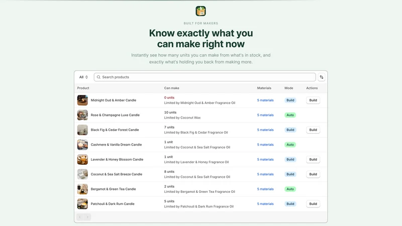 Material Tracking