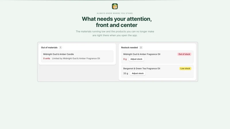 Material Tracking