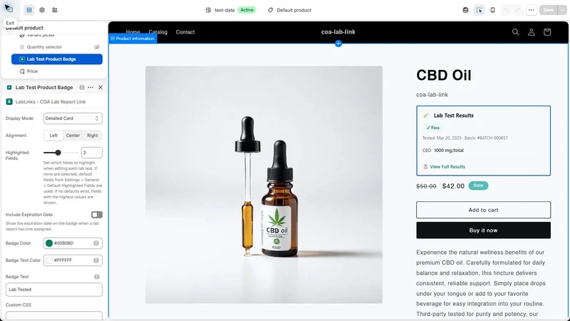 LabLinks: COA Lab Reports