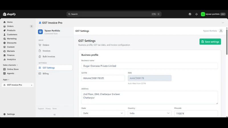D2C GST Invoice Pro