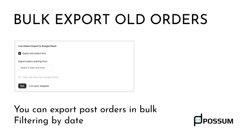 Google Sheets Orders Sync