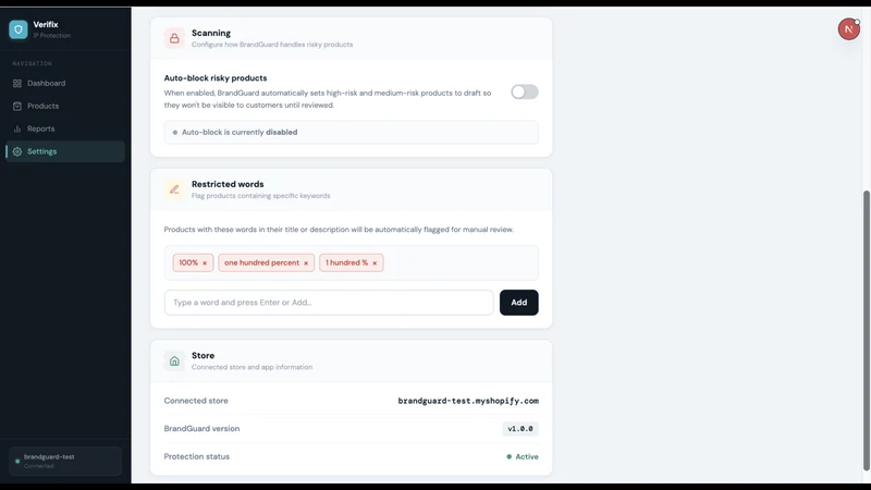 Verifix ‑ Protection Scanner