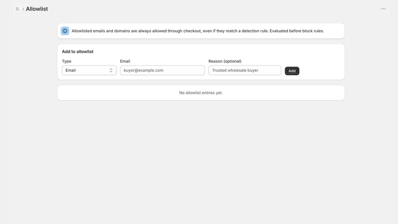 AgentBlock: AI Order Guard