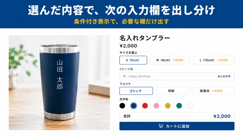 Mojiire 名入れ・文字入れオプション