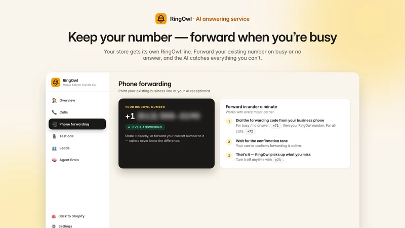 RingOwl‑ AI Phone Agent