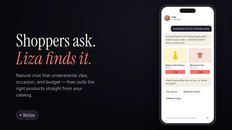 HeyLiza ‑ AI Sales + Upsell