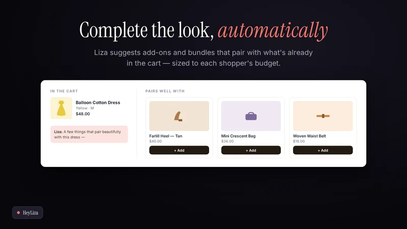 HeyLiza ‑ AI Sales + Upsell