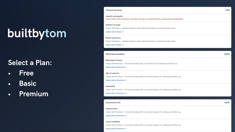 BuiltByTom: Performance Audit