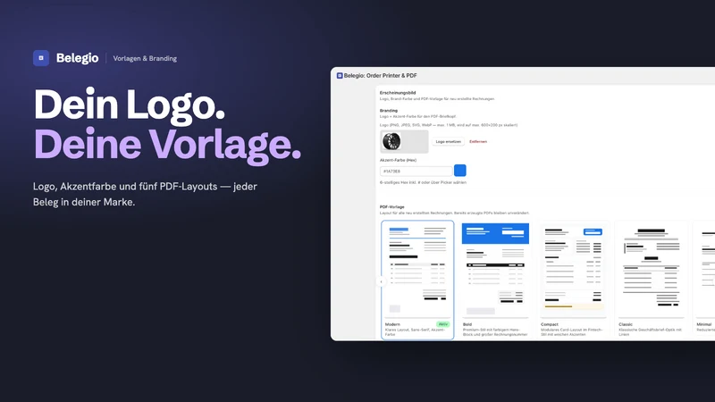 Order Printer, PDF & E‑Invoice