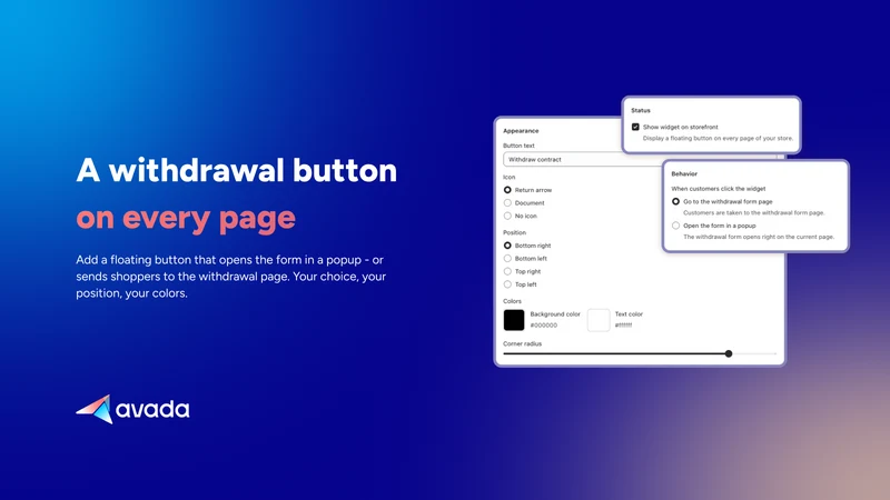 Avada EU Withdrawal Button