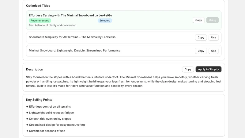 AI Product Optimizer
