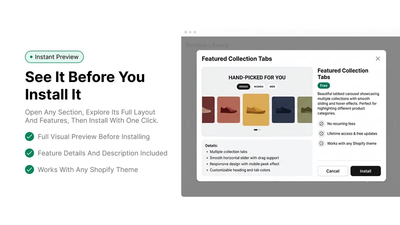 Instant Section: Theme Section