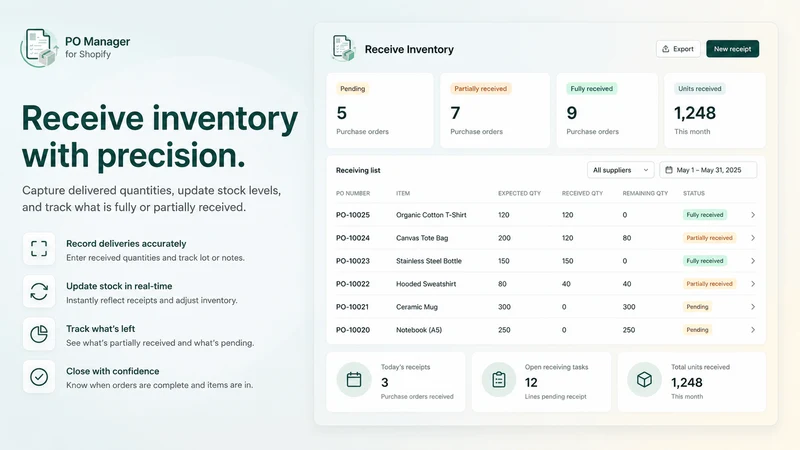 SupplyFlow ‑ Purchase Orders