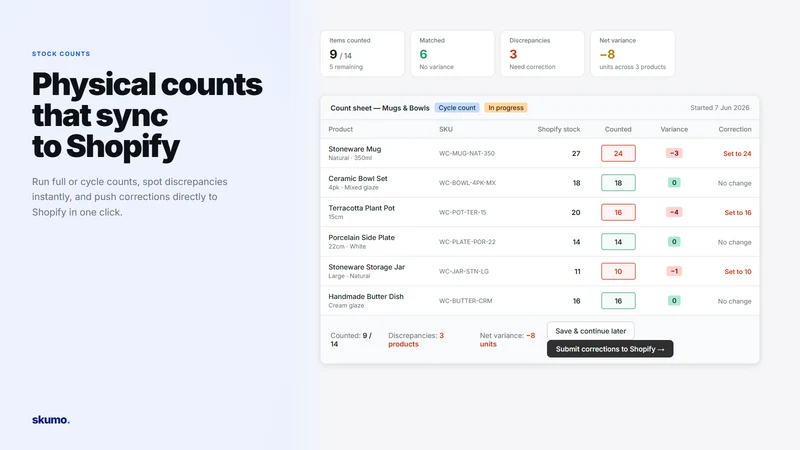 Skumo ‑ Purchase Order Manager