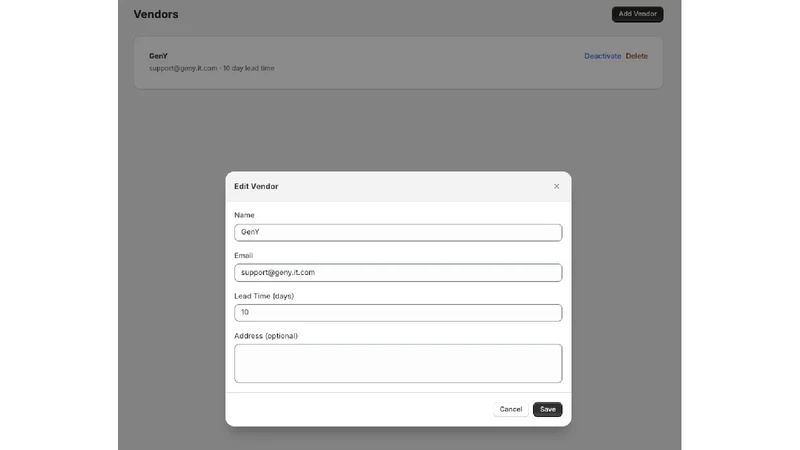 Simple Stock Manager