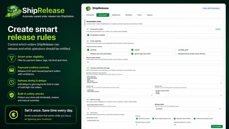 ShipRelease ‑ Order Release