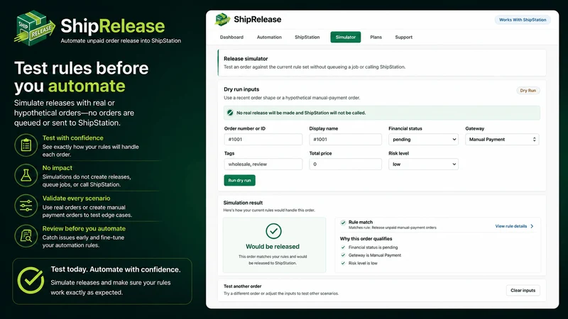 ShipRelease ‑ Order Release