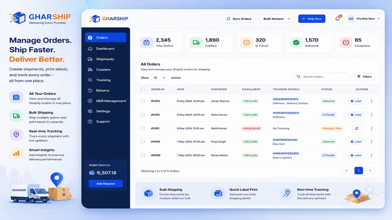 GharShip: Shipping & Tracking