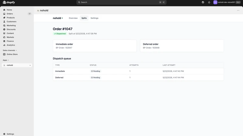 Nohold – Brightpearl Splitter