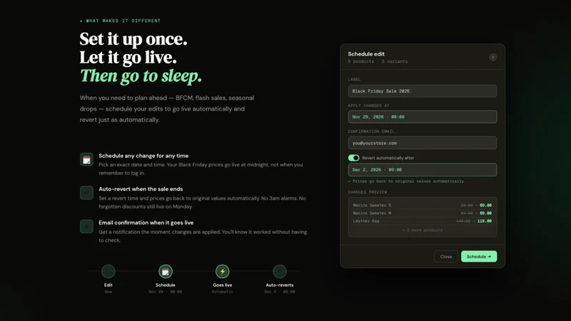 Lederly: Bulk Edit & Schedule