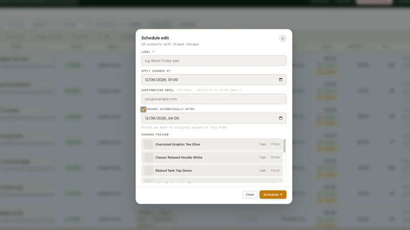 Lederly: Bulk Edit & Schedule