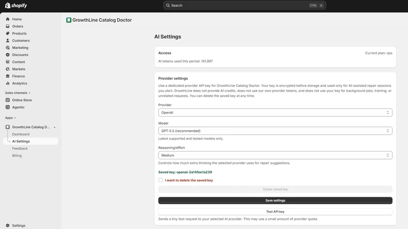 GrowthLine Catalog Doctor