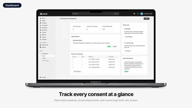 CheckGuard ‑ Terms Checkbox