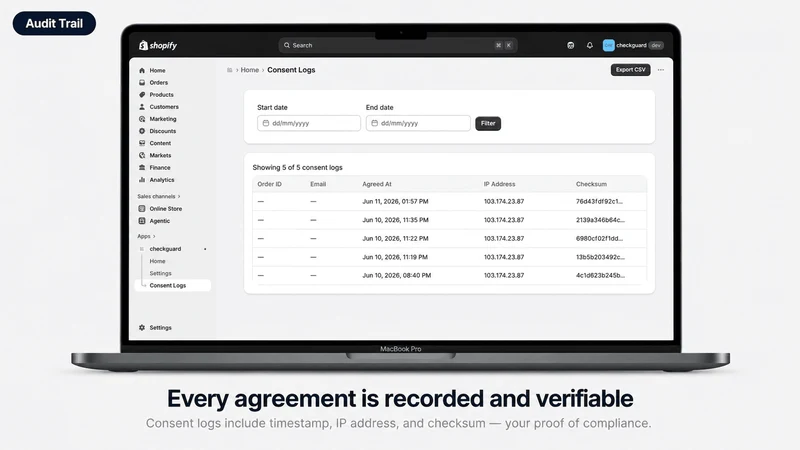 CheckGuard ‑ Terms Checkbox