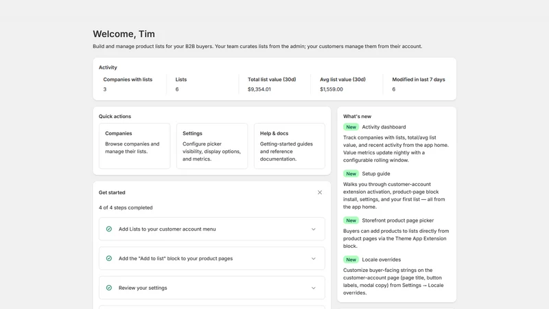 Professional List Manager