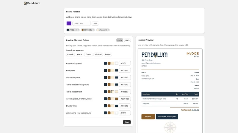 Pendulum Invoices