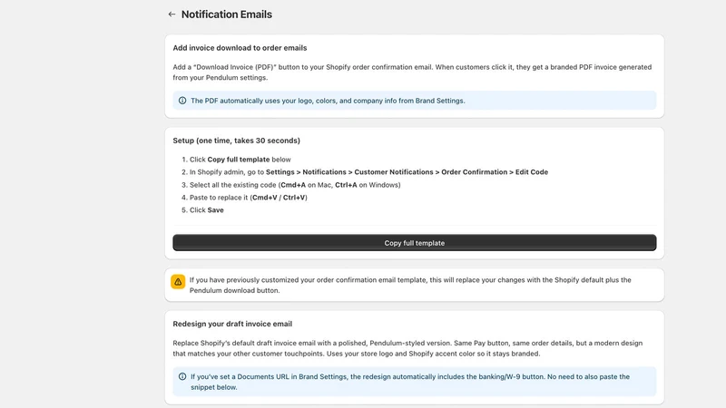 Pendulum Invoices