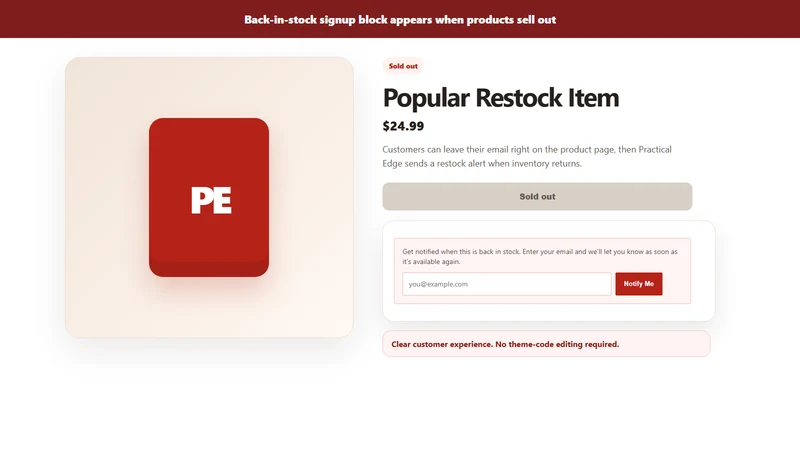 Back in Stock | Practical Edge