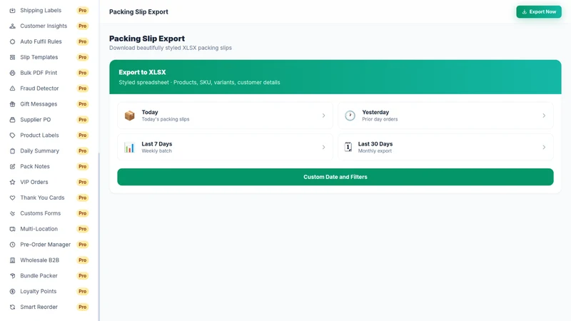 PackSlip: Slips & Fulfillment