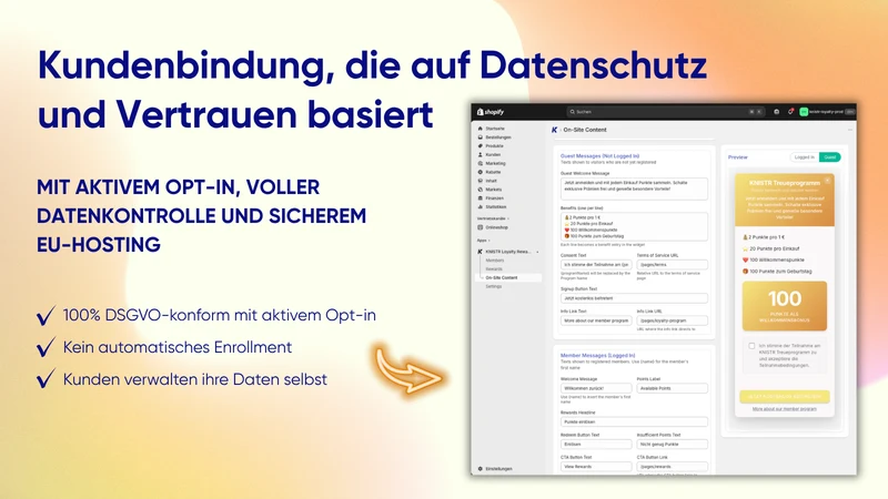 KNISTR Loyalty Rewards & DSGVO