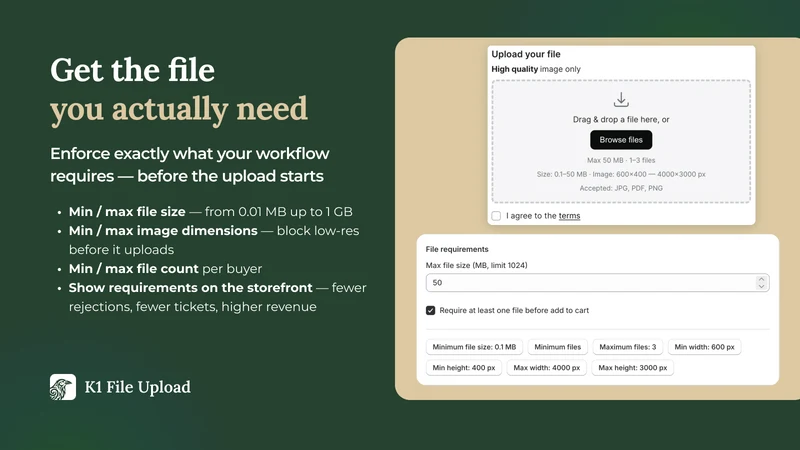 K1 Photo Upload File Manager