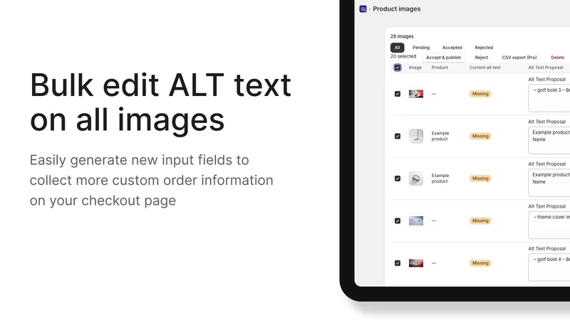 Image Alt Text Bulk Editor