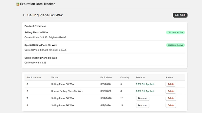 Devix Expiration Date Tracker
