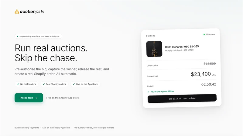 Auction+ | Automatic Payouts