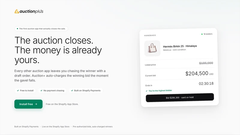 Auction+ | Automatic Payouts