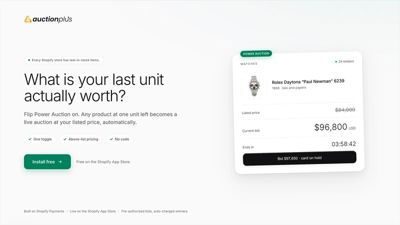 Auction+ | Automatic Payouts