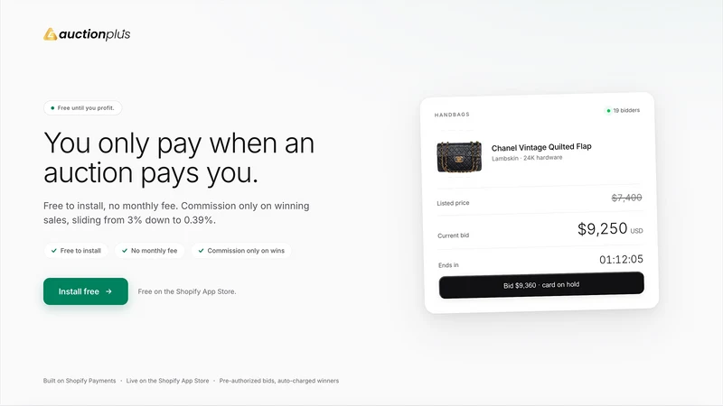 Auction+ | Automatic Payouts