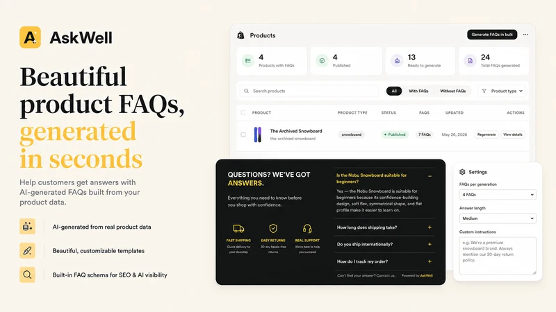 AskWell: AI FAQ & Accordion